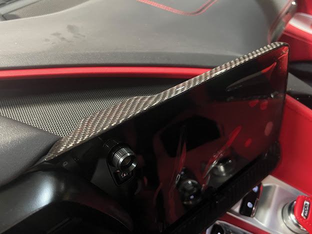 2020+ CORVETTE C8 CARBON FIBER RADIO GPS NAVIGATION SCREEN COVER